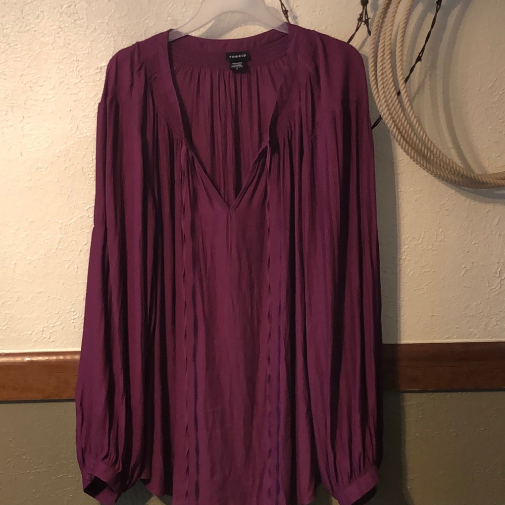 Torrid Wine Colored Blouse